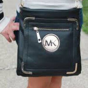 MK Large Leather Cross Body Bag